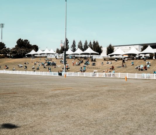 Training at the Stadium under a Canopy Training at the Stadium under a Canopy