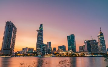 Embracing the Enchanting Vietnam Night Culture city skyline during night time