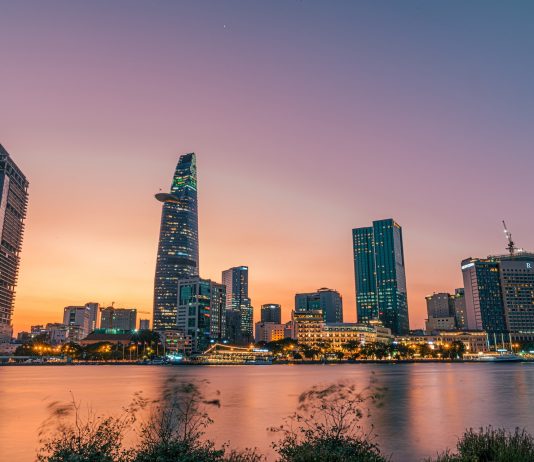 Embracing the Enchanting Vietnam Night Culture city skyline during night time