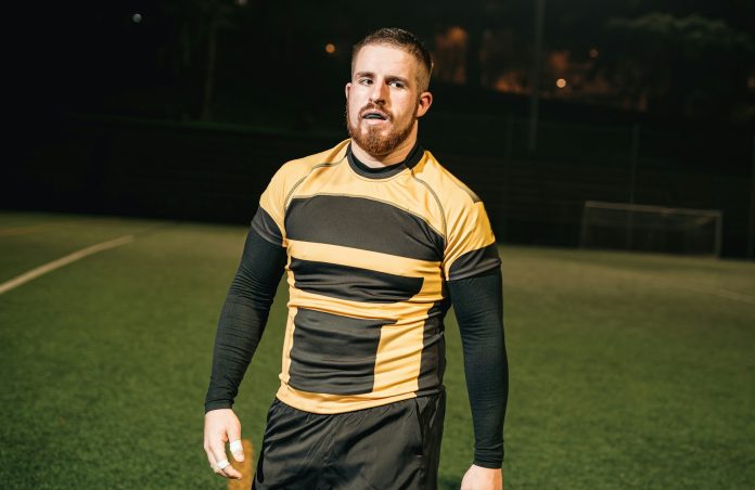 person in rugby uniform